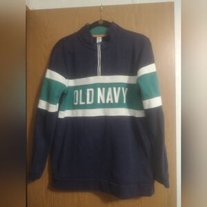 Old Navy Men's Zip-Up Sweater in Navy and Green